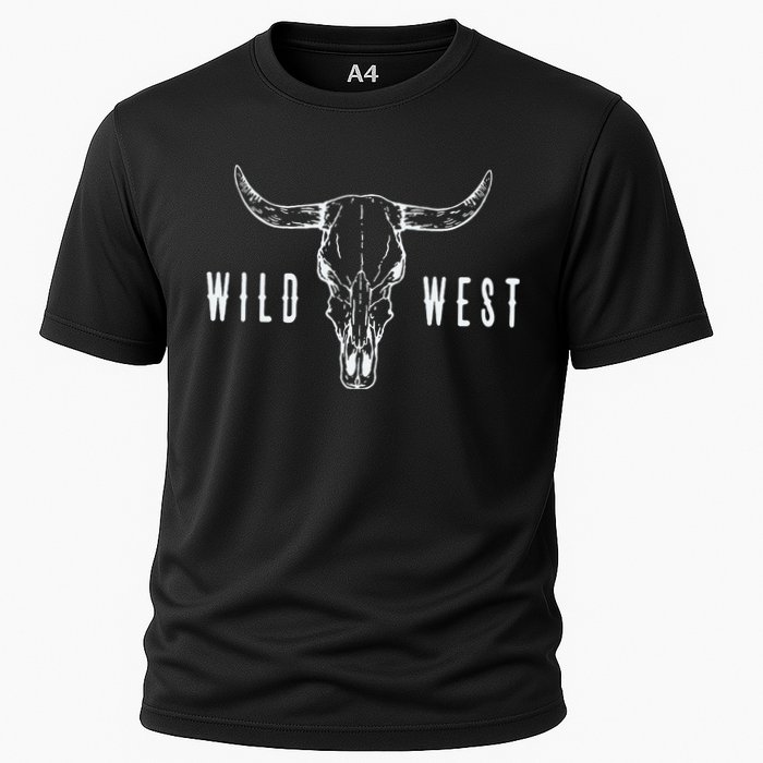 Cow Skull Wild West Cooling Performance Crew T-Shirt