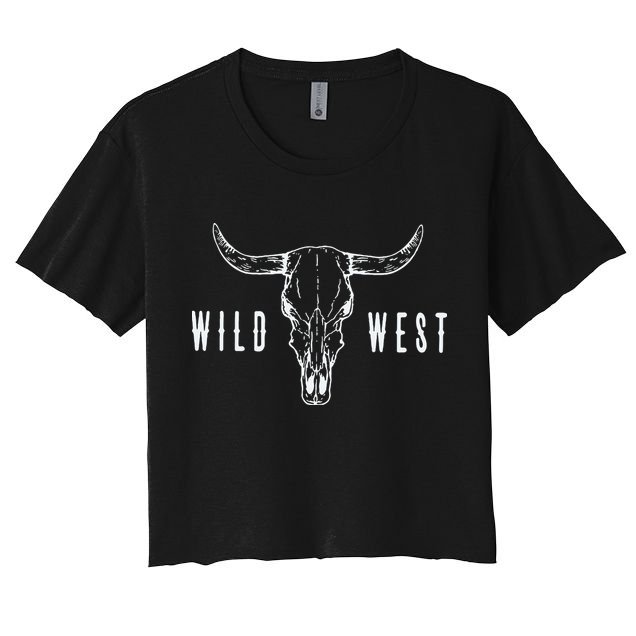 Cow Skull Wild West Crop Top