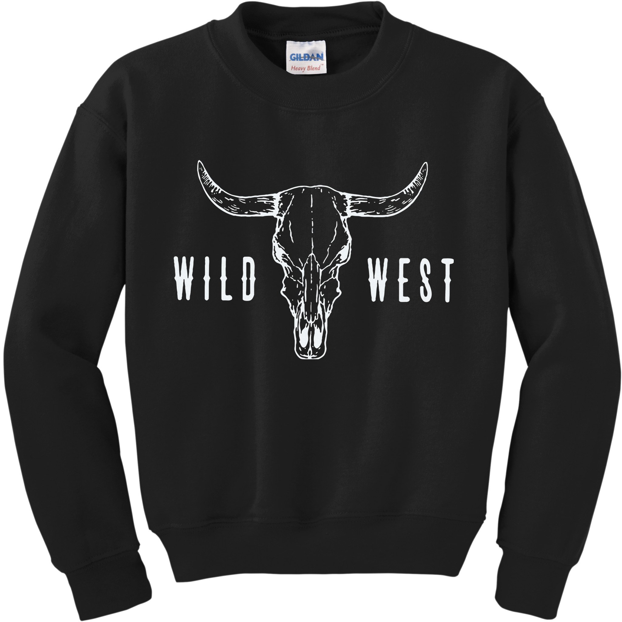 Cow Skull Wild West Kids Sweatshirt
