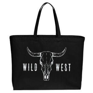 Cow Skull Wild West Cotton Canvas Jumbo Tote