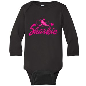 Cute Shark Wo Funny Shark Baby Long Sleeve Bodysuit