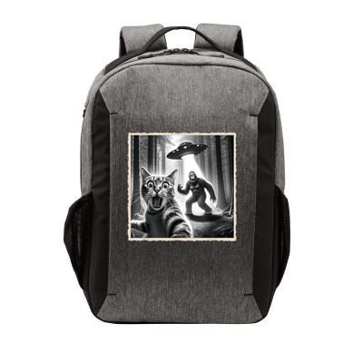 Cat Selfie With Bigfoot & UFO | Funny Sasquatch & Cat  Vector Backpack