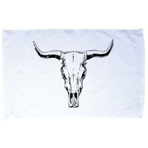 Cow Skull Western Funny Cow Farmer Gift Microfiber Hand Towel