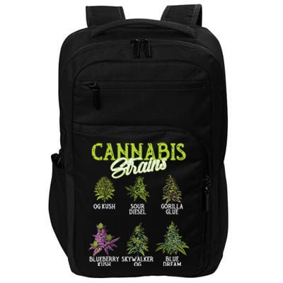 Cannabis Strain Weed Impact Tech Backpack