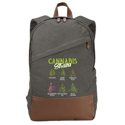 Cannabis Strain Weed Cotton Canvas Backpack