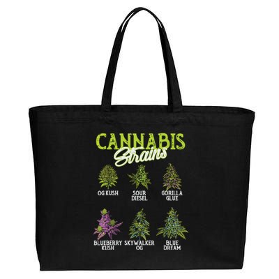 Cannabis Strain Weed Cotton Canvas Jumbo Tote