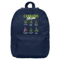 Cannabis Strain Weed 16 in Basic Backpack