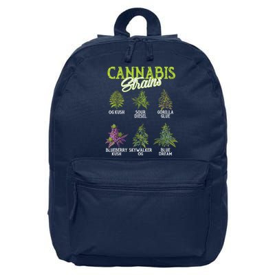 Cannabis Strain Weed 16 in Basic Backpack