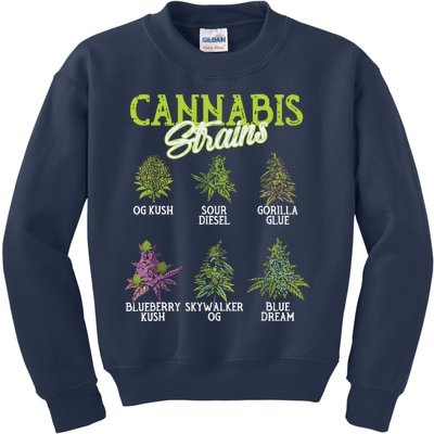 Cannabis Strain Weed Kids Sweatshirt