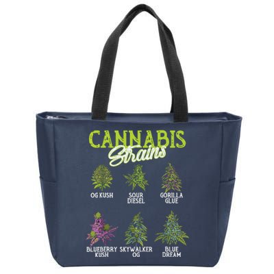 Cannabis Strain Weed Zip Tote Bag