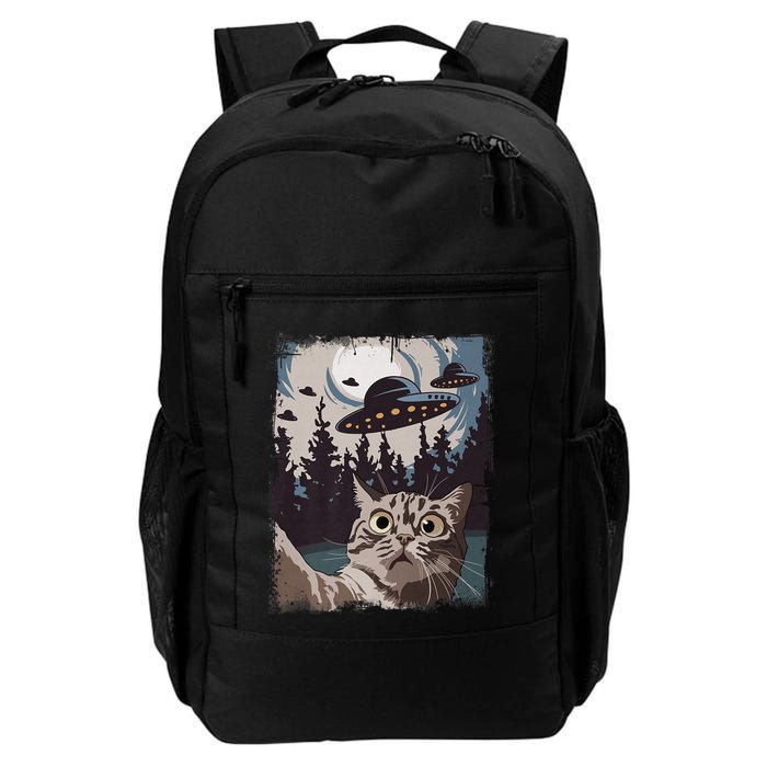 Cat Selfie With Ufo Alien Funny Cat Graphic Backpack