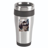 Cat Selfie With Ufo Alien Funny Cat Graphic 16oz Travel Tumbler