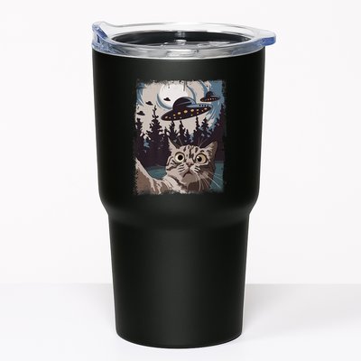 Cat Selfie With Ufo Alien Funny Cat Graphic Tumbler
