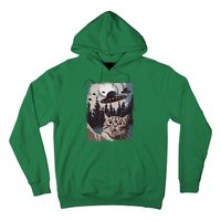 Cat Selfie With Ufo Alien Funny Cat Graphic Hoodie