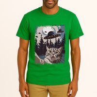 Cat Selfie With Ufo Alien Funny Cat Graphic Tall T-Shirt