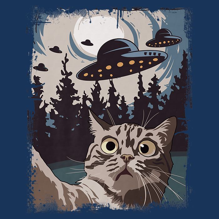 Cat Selfie With Ufo Alien Funny Cat Graphic Infant Baby Jersey Bodysuit