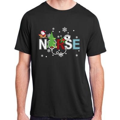 Christmas Stethoscope Xmas Tree Merry Christmas Nurse Gift Adult ChromaSoft Performance T-Shirt