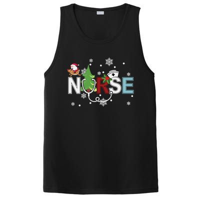 Christmas Stethoscope Xmas Tree Merry Christmas Nurse Gift PosiCharge Competitor Tank