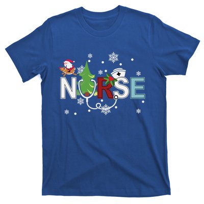 Christmas Stethoscope Xmas Tree Merry Christmas Nurse Gift T-Shirt