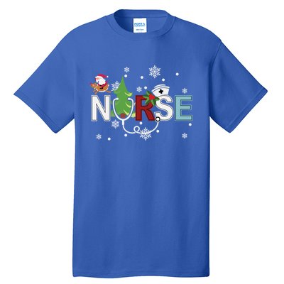 Christmas Stethoscope Xmas Tree Merry Christmas Nurse Gift Tall T-Shirt