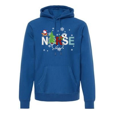 Christmas Stethoscope Xmas Tree Merry Christmas Nurse Gift Premium Hoodie