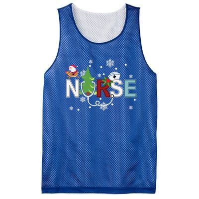 Christmas Stethoscope Xmas Tree Merry Christmas Nurse Gift Mesh Reversible Basketball Jersey Tank