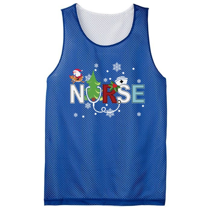 Christmas Stethoscope Xmas Tree Merry Christmas Nurse Gift Mesh Reversible Basketball Jersey Tank