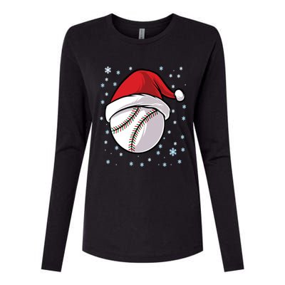 Christmas Santa Xmas Baseball Gift Womens Cotton Relaxed Long Sleeve T-Shirt