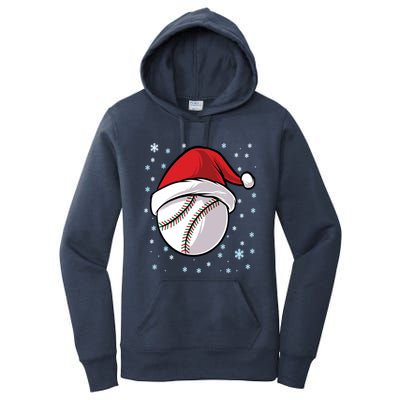 Christmas Santa Xmas Baseball Gift Women's Pullover Hoodie