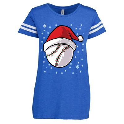 Christmas Santa Xmas Baseball Gift Enza Ladies Jersey Football T-Shirt