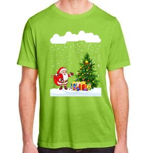 Christmas Snowfall Xmas Tree Festive Snowflakes Santa Claus Funny Gift Adult ChromaSoft Performance T-Shirt