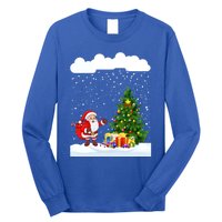 Christmas Snowfall Xmas Tree Festive Snowflakes Santa Claus Funny Gift Long Sleeve Shirt