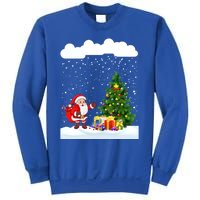 Christmas Snowfall Xmas Tree Festive Snowflakes Santa Claus Funny Gift Sweatshirt