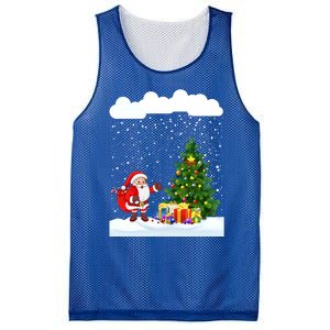 Christmas Snowfall Xmas Tree Festive Snowflakes Santa Claus Funny Gift Mesh Reversible Basketball Jersey Tank