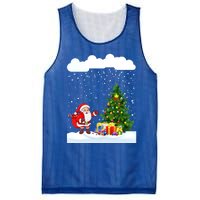 Christmas Snowfall Xmas Tree Festive Snowflakes Santa Claus Funny Gift Mesh Reversible Basketball Jersey Tank