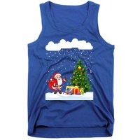 Christmas Snowfall Xmas Tree Festive Snowflakes Santa Claus Funny Gift Tank Top