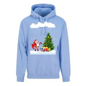 Christmas Snowfall Xmas Tree Festive Snowflakes Santa Claus Funny Gift Unisex Surf Hoodie