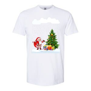 Christmas Snowfall Xmas Tree Festive Snowflakes Santa Claus Funny Gift Softstyle CVC T-Shirt