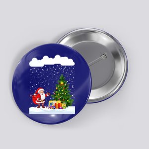 Christmas Snowfall Xmas Tree Festive Snowflakes Santa Claus Cool Gift Button