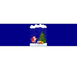 Christmas Snowfall Xmas Tree Festive Snowflakes Santa Claus Cool Gift Bumper Sticker