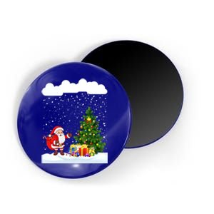 Christmas Snowfall Xmas Tree Festive Snowflakes Santa Claus Cool Gift Magnet