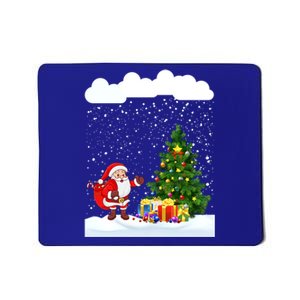 Christmas Snowfall Xmas Tree Festive Snowflakes Santa Claus Cool Gift Mousepad