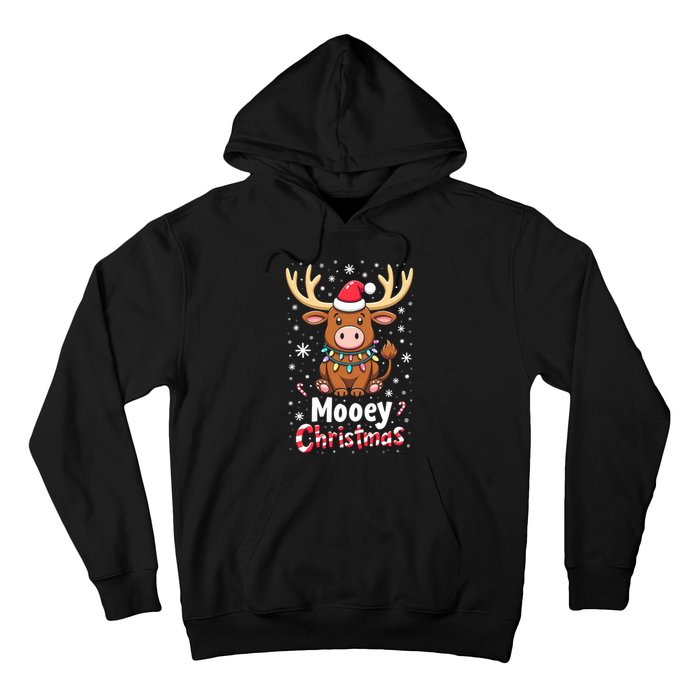 Christmas Santa Xmas Gift Merry Christmas Highland Cow Mooey Hoodie