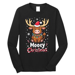 Christmas Santa Xmas Gift Merry Christmas Highland Cow Mooey Long Sleeve Shirt