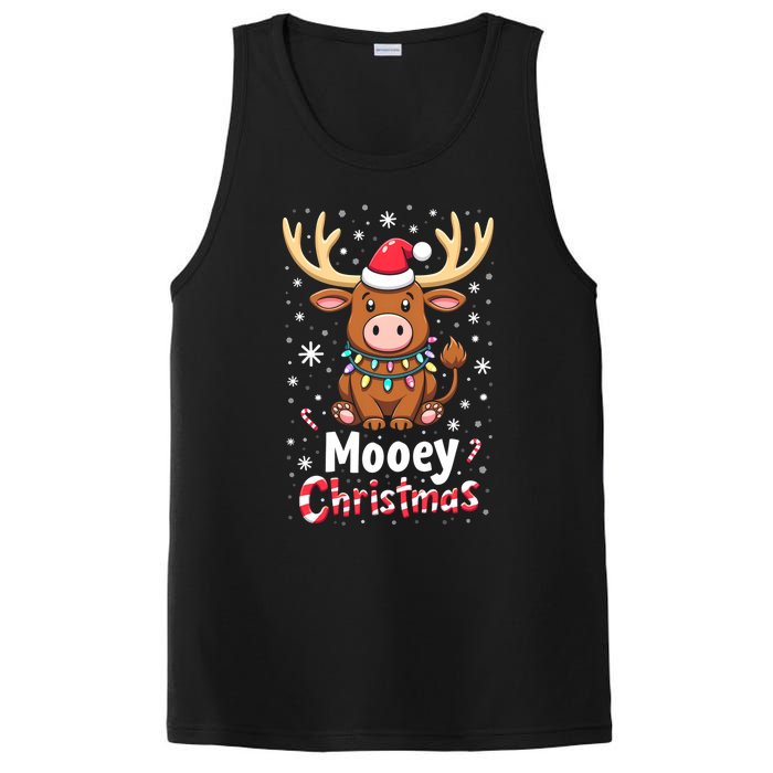 Christmas Santa Xmas Gift Merry Christmas Highland Cow Mooey PosiCharge Competitor Tank