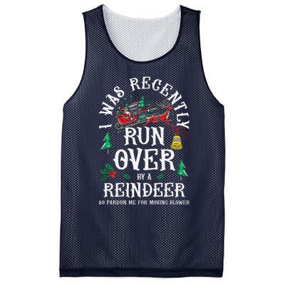 Christmas Sleigh Xmas I Was Recently Runover By Reindeer Mesh Reversible Basketball Jersey Tank