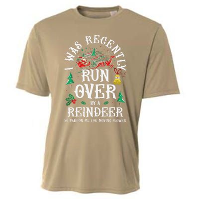 Christmas Sleigh Xmas I Was Recently Runover By Reindeer Cooling Performance Crew T-Shirt