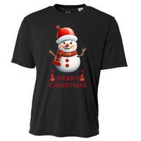 Christmas Snowman Xmas Party Cooling Performance Crew T-Shirt