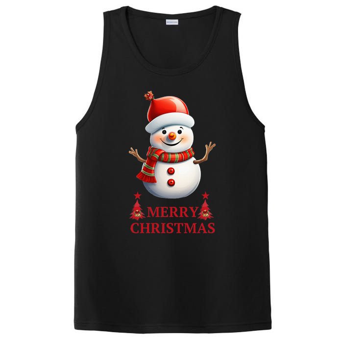 Christmas Snowman Xmas Party PosiCharge Competitor Tank