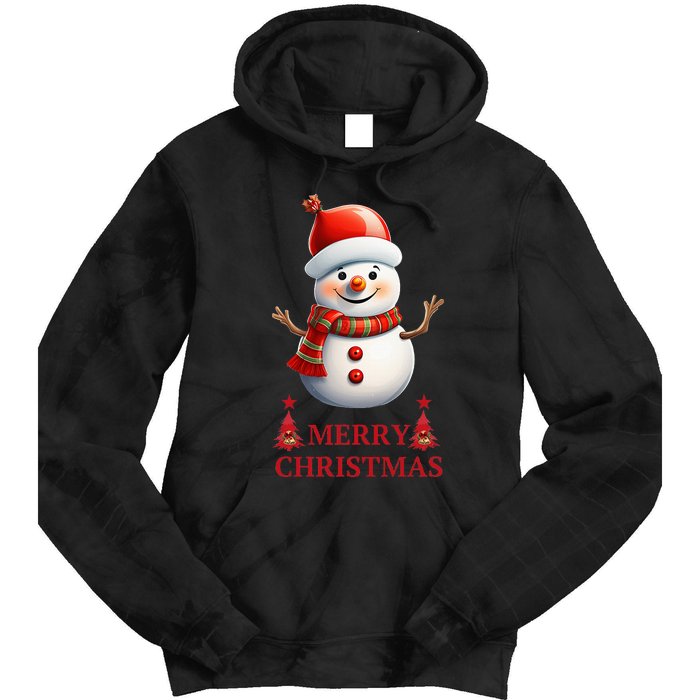 Christmas Snowman Xmas Party Tie Dye Hoodie